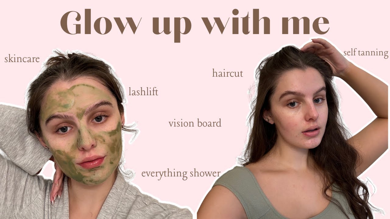 Glow up with me 💅🏻🛁 🎀 getting a haircut, making a vision board & more ...