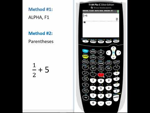 TI 84 - How to Enter Fractions - YouTube