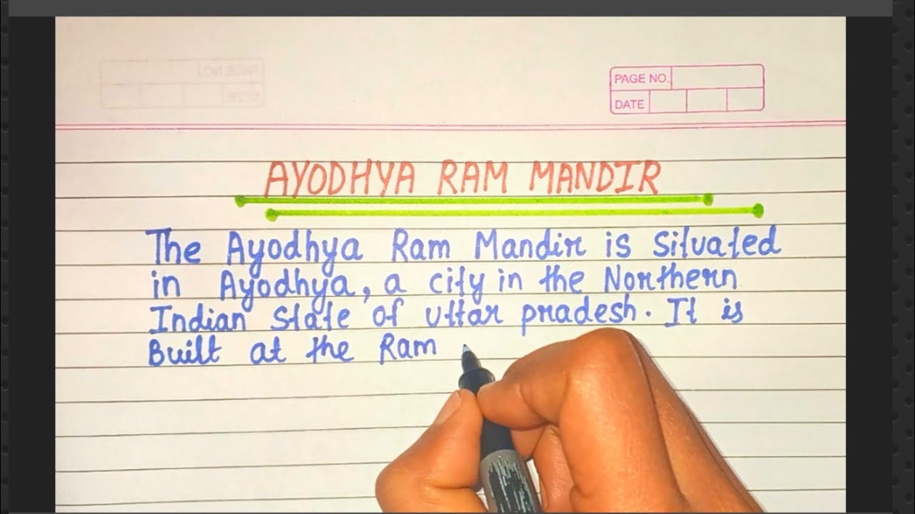 Essay On AYODHYA RAM MANDIR in English