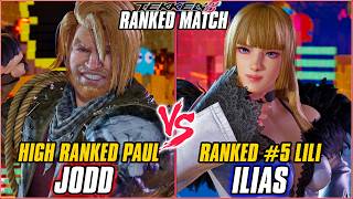 TEKKEN 8 -JODD (High Ranked Paul) vs ILIAS (Ranked #5 Lili) | T8 RANKED | MATCHES