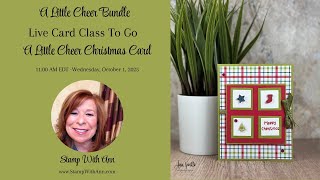 🔴 Stampin’ Up! A Little Cheer Easy Christmas Card | Card Class To Go Live