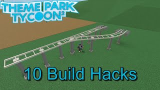 10 Build Hacks In Themepark Tycoon 2!