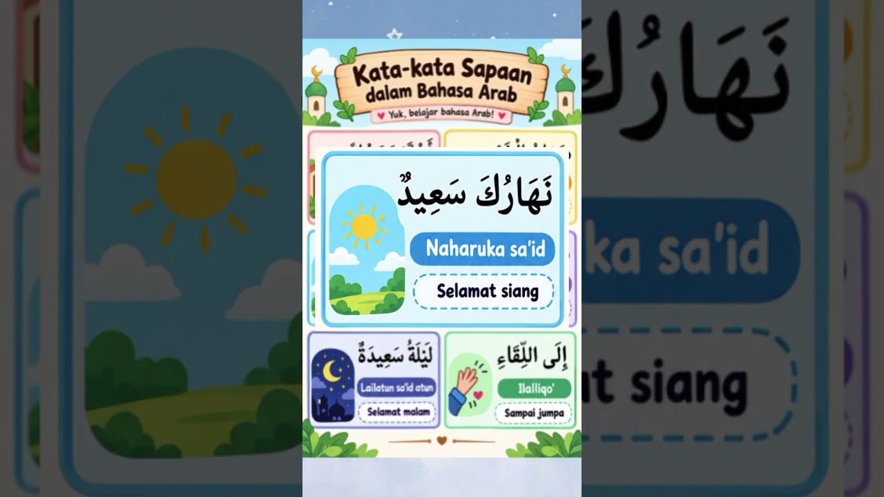 belajar sapaan dalam bahasa Arab. #shortvideo