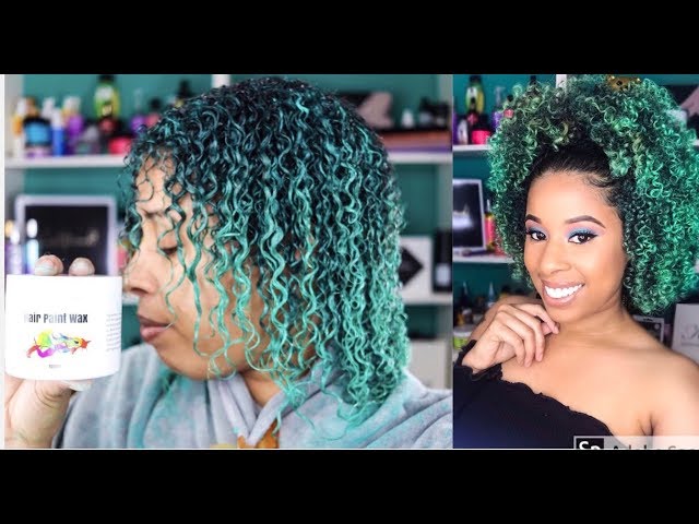 I Tried Hair Paint Wax #GreenHair #DevaCurlProducts - YouTube