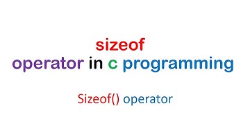 C Programming size of operator