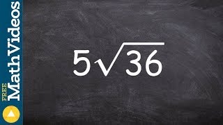 Learn how to evaluate an expression with the radical of a perfect square ex 2, 5root(36)