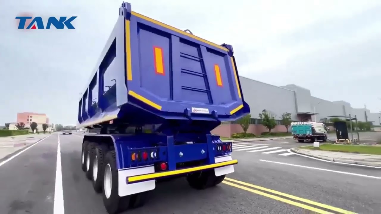 TANK 4 axles rear tipper trailer