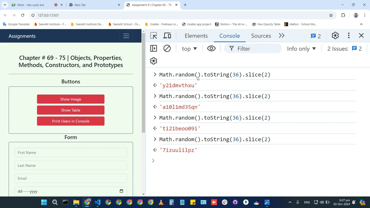 26 - JavaScript Class 11 | Objects Properties | Methods | Constructors | Prototypes | Muhammad Umair