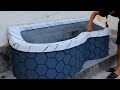 Build Beautiful Fish Pond Around House [ Full Video ]