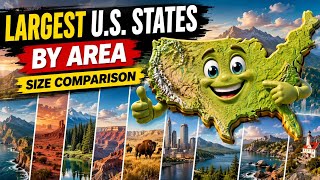 Top 10 Largest U.S. States by Area 🇺🇸 | Size Comparison