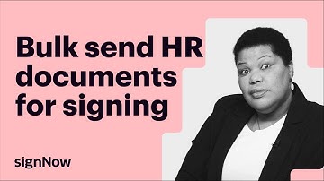 Bulk Send HR Documents for Signing