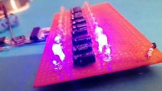 New Rain Falling LEDs Circuit...how to make rain falling Circuit#NE555#CD4017#electronics junction