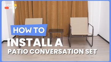 How to Install the Patio Conversation Set with Breathable Fabric and Tabletop | NP11049 #costway