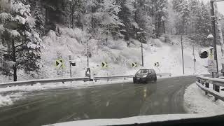 NEVE in Val Vigezzo 27.3.24 Percorro la Strada durante la Nevicata di Pasqua verso Santa Maria Mag.