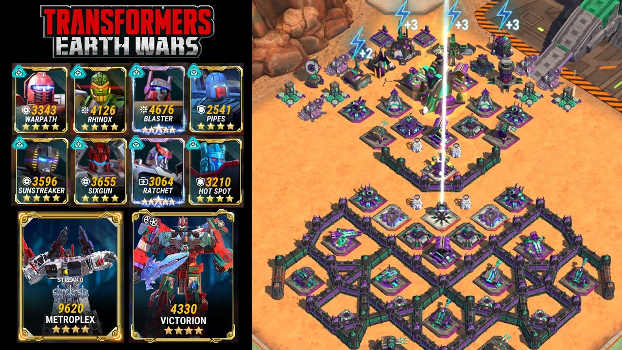 Transformers Earth Wars Warpath + Rhinox Vs. Autoboss (The Allstarks