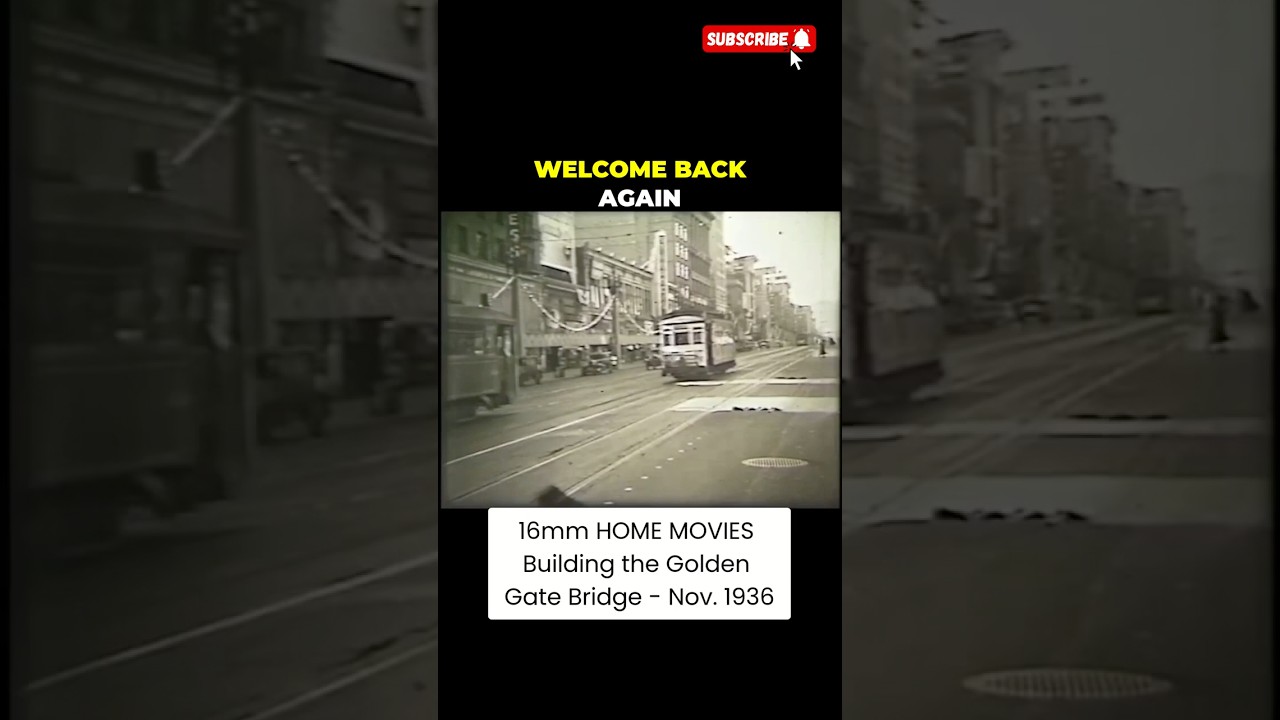 Домашние видеозаписи на 16 мм - Незавершенное строительство моста Золотые Ворота в 1936 году!