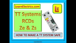 TT SYSTEMS - RCDs Ze and Zs. How to make TT systems safe.