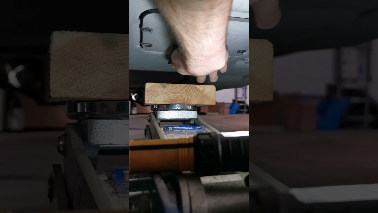 Tacoma TRD skid plate jacking point 