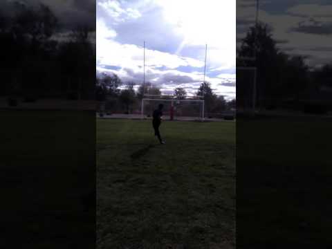 Samy hits the crossbar