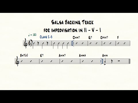 Video Salsa Backing Track for improvisation. Chord: Dm7 /G7... - youtube