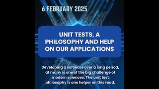 Unit tests, a philosophy and help on our applications
