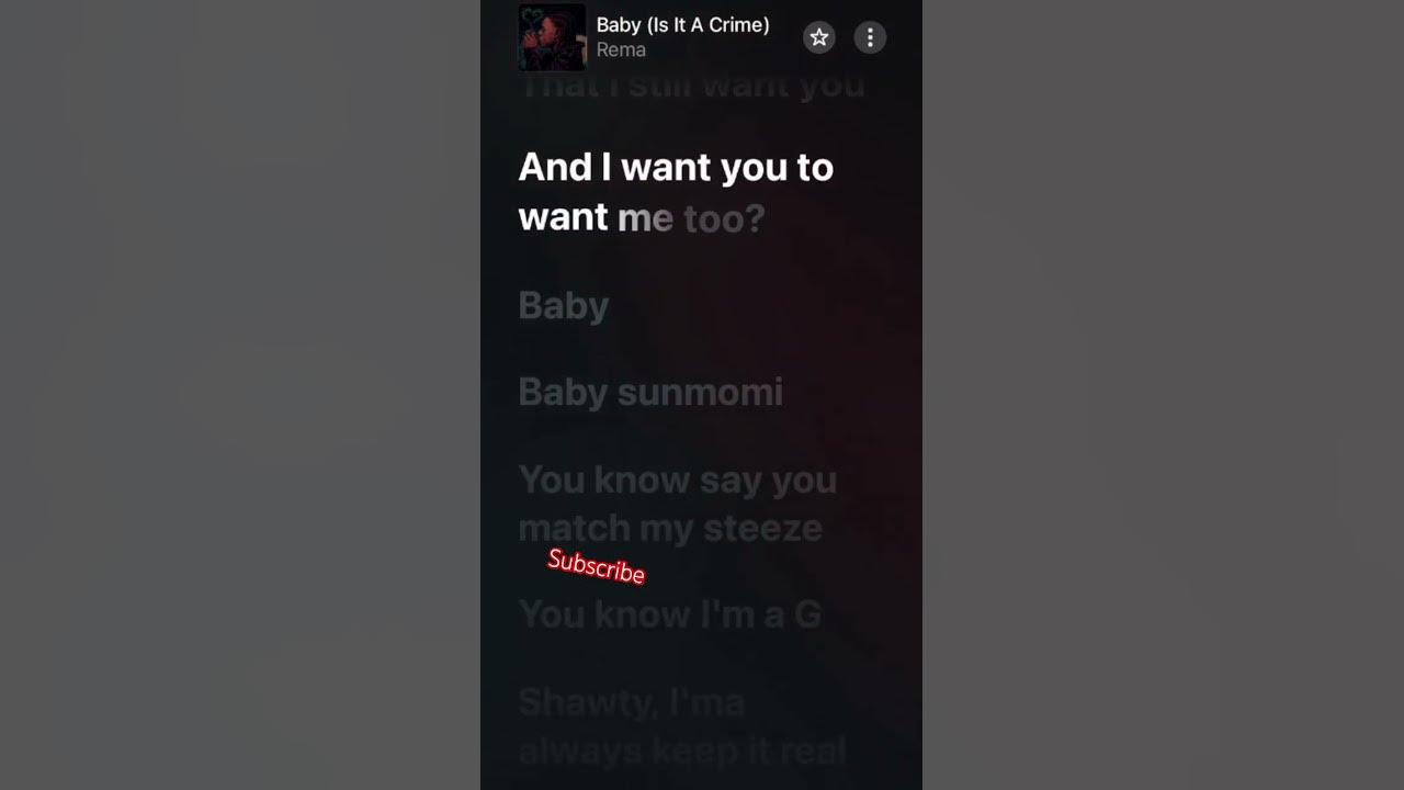 rema - baby lyrics #lyrics lyrics #shorts
