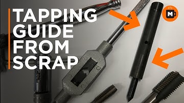 Spring loaded tapping guide made from scrap