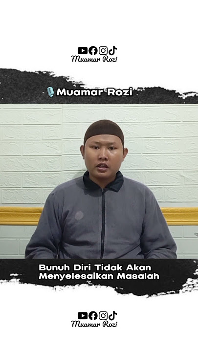 BUNUH DIRI TIDAK AKAN MENYELESAIKAN MASALAH