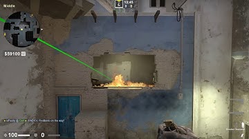 [ Cs:Go - 64 Tick - Mirage ] Smoking & Mollying Jungle Window from Top Mid