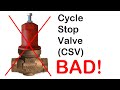 Cycle Stop Valves ARE BAD for pressure tank systems!  Pros and cons of CSVs – few pros, many CONS!