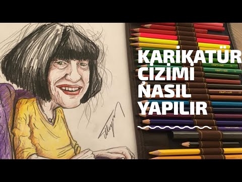 Karikatür çizimi nasıl yapılır - Yeşilçam Karakterleri - Ayşen Gruda - Karikatür portre çizimi