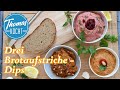 3 schnelle vegane Dips zum Grillen / Brotaufstriche / Thomas kocht