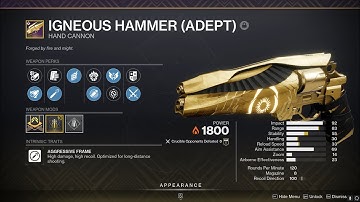 Destiny 2: Trials of Osiris - IGNEOUS HAMMER IS FINALLY BACK! (Crafting Glitch Week Flawless Loot)