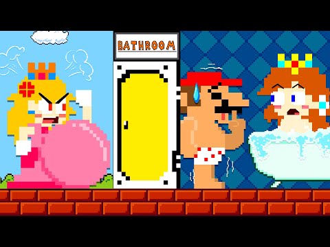 Peach is So Angry: What happened to MARIO and DAISY in the bathroom? | Game Animation