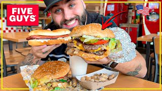 EXPERIMENTANDO O MELHOR FASTFOOD DOS ESTADOS UNIDOS O FAMOSO FIVE GUYS