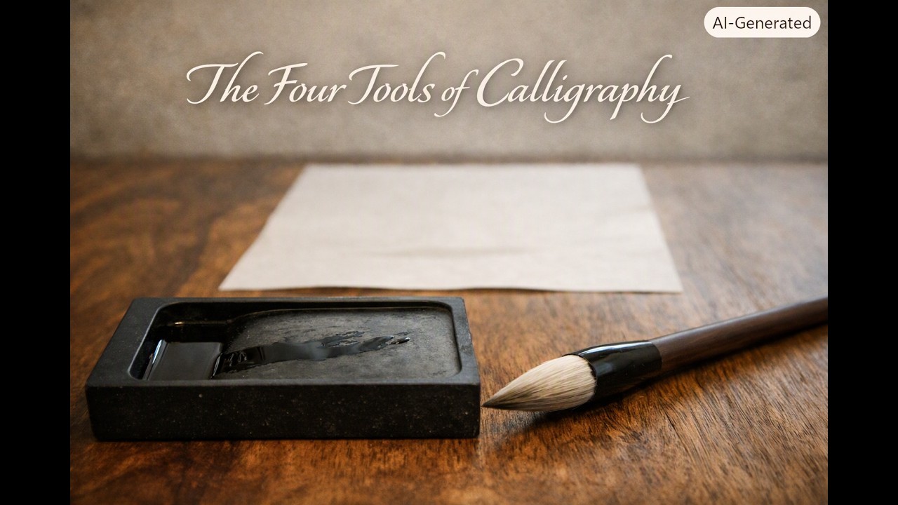 御筆 書法 The Four Tools of Calligraphy | 書道の道具たちを紹介します - YouTube