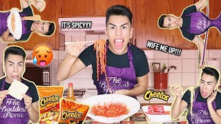 MAKING BOMB AF HOT CHEETO NOODLES/MUKBANG | Louie's Life