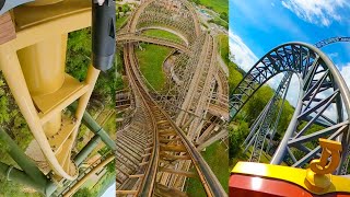 Every Roller Coaster At Tripsdrill Theme Park In Germany! Front Seat 4K POV!