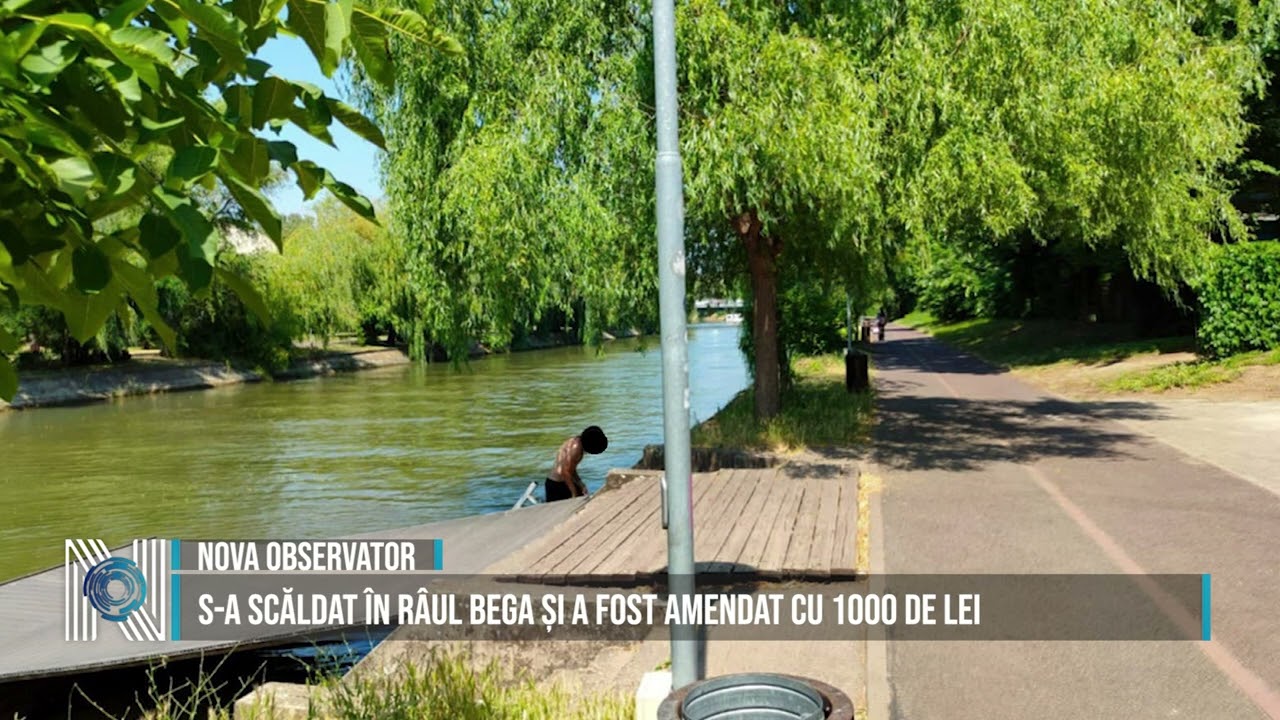 S-a scăldat în râul Bega și a fost amendat cu 1000 de lei