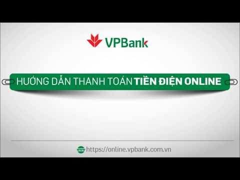Video Hướng dẫn thanh toán tiền điện trên VPBank Online (web) - youtube