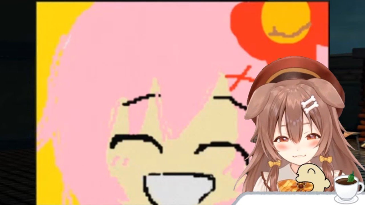 Korone Drawing Sakura Miko 【Hololive】 【Passpartout】