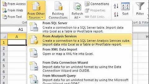 Excel 2010: Understanding SSAS and How to Connect to Analysis Services