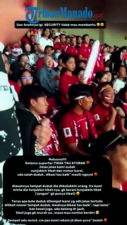 CEKCOK PENONTON TIMNAS, TEMPAT DUDUK DIISI ORANG LAIN