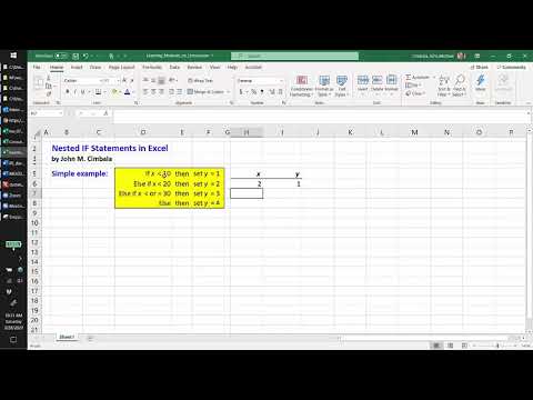 Nested IF in Excel