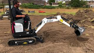 Bobcat E10 Tilt bucket by Pure Clean Drainage PCDSOL 3,925 views 5 years ago 3 minutes, 39 seconds