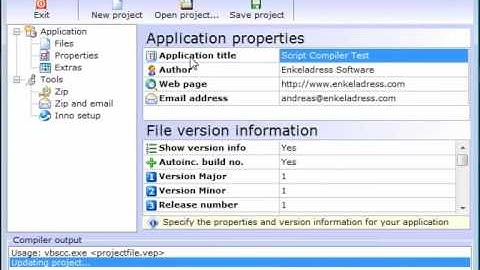 Vbs2Exe Tutorial, creating an executable from a script file