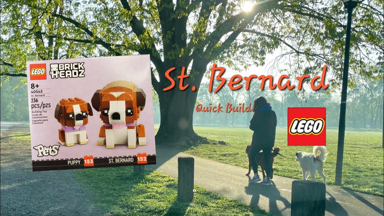 Lego Pets Brickheadz St. Bernard and Puppy 40543 quick build 