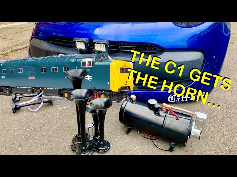 Train Horn Car Install. CityBug gets LOUD Air Horn. (Train Horn Prank, Citroen C1)