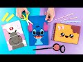 5 ideias para customizar cadernos para volta s aulas  stitch galaxia kawaii e mais