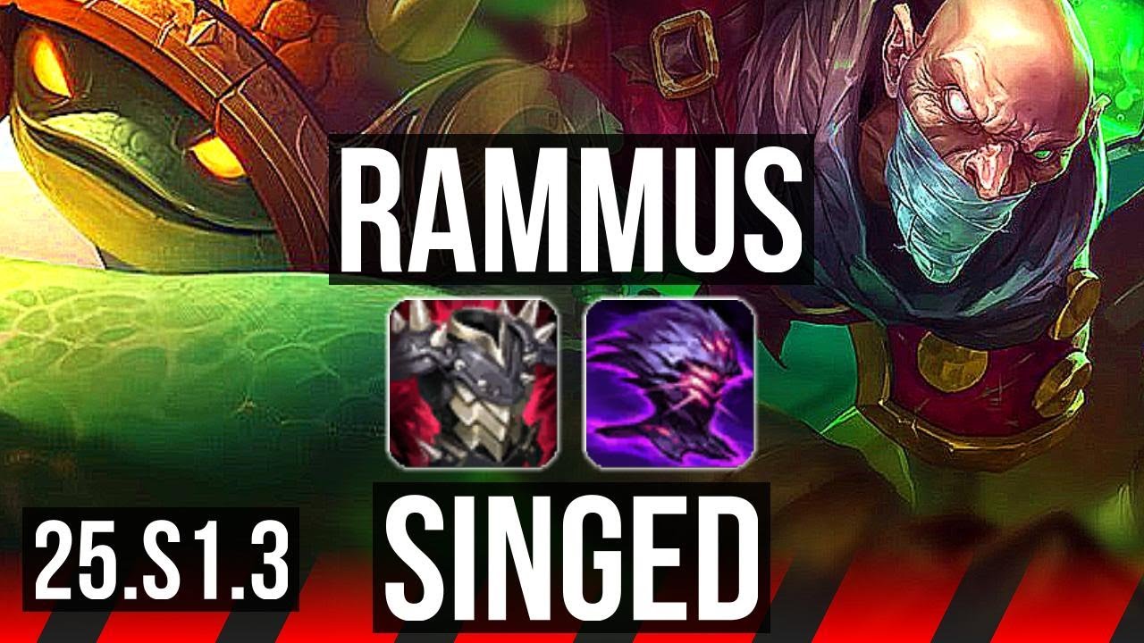 RAMMUS vs SINGED (TOP) | Rank 13 Rammus | KR Master | 25.S1.3
